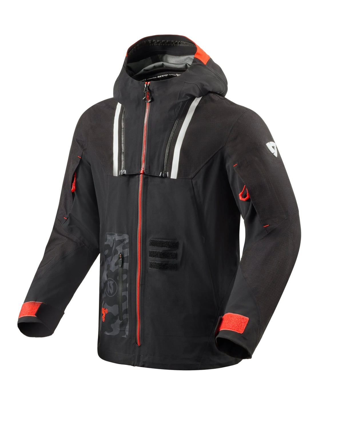 REV'IT! Vision H2O Negro Rojo - vista 1