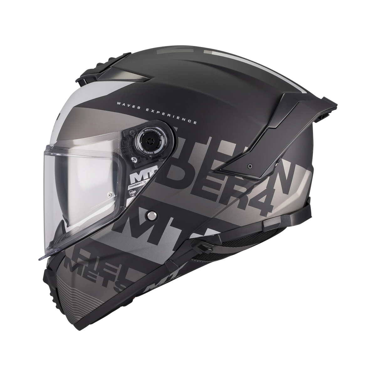 MT Thunder 4 SV Waves B2 Negro Gris Mate - vista 2