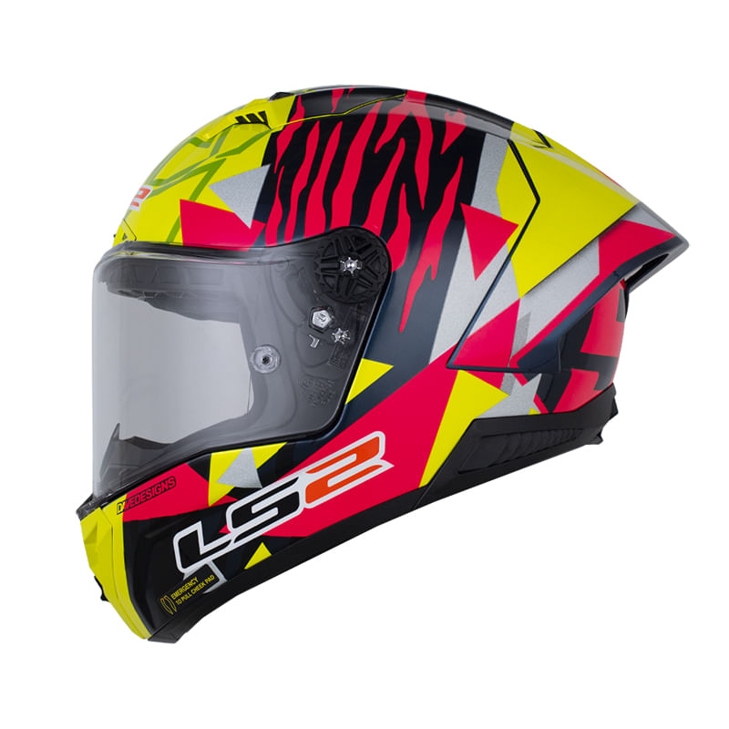 LS2 FF805 Thunder GP Aero Negro Amarillo Mate - vista 1