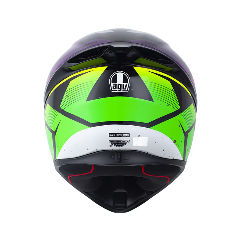 Casco AGV K1 S Punkpulse Negro Morado Lima - vista 2