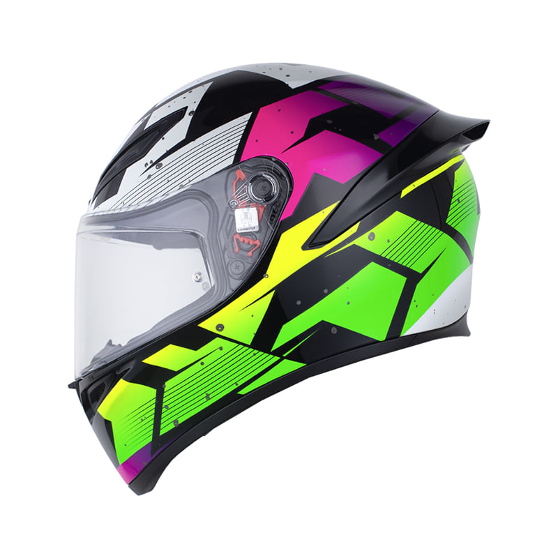 Casco AGV K1 S Punkpulse Negro Morado Lima - vista 4