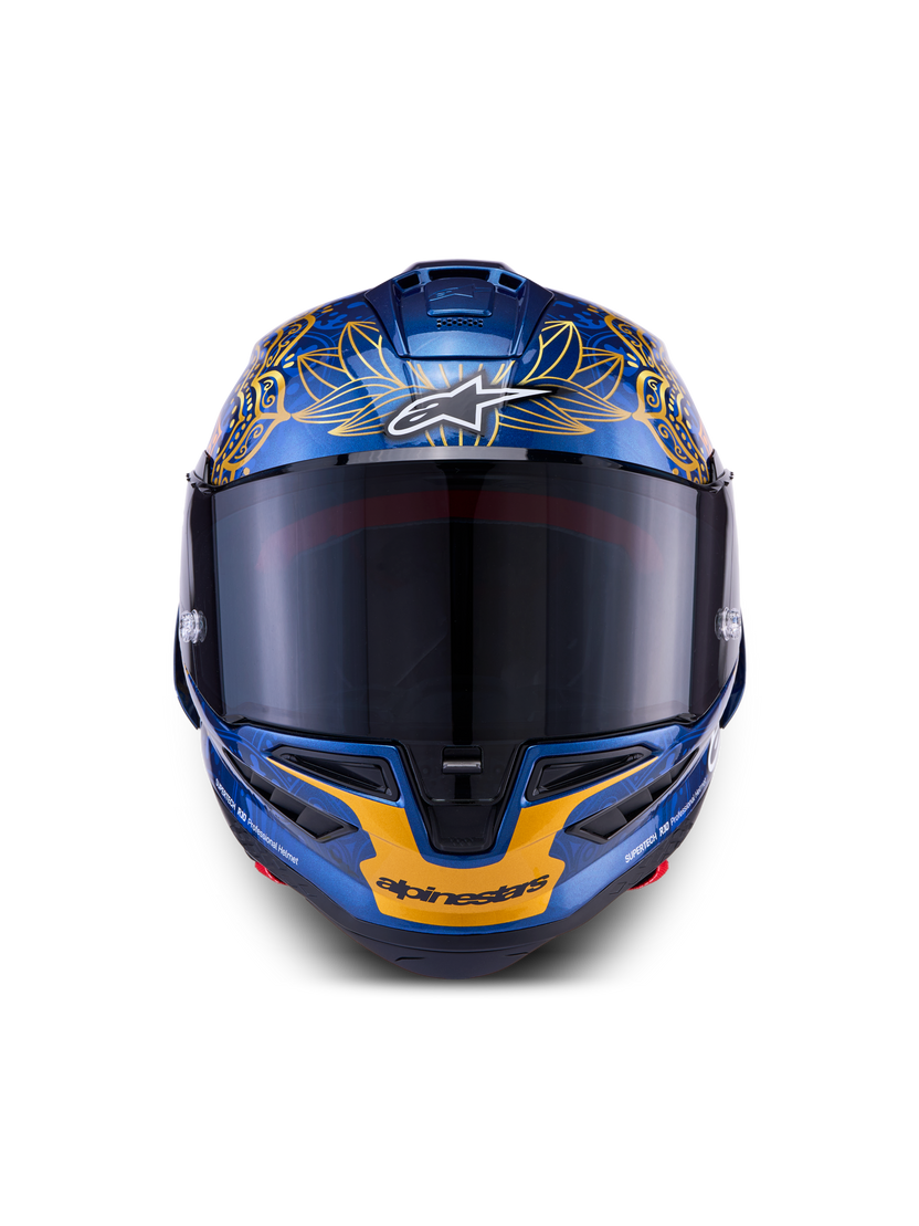 Alpinestars Supertech R10 Martinator Thai Azul Negro Rojo Dorado Brillo - vista 6
