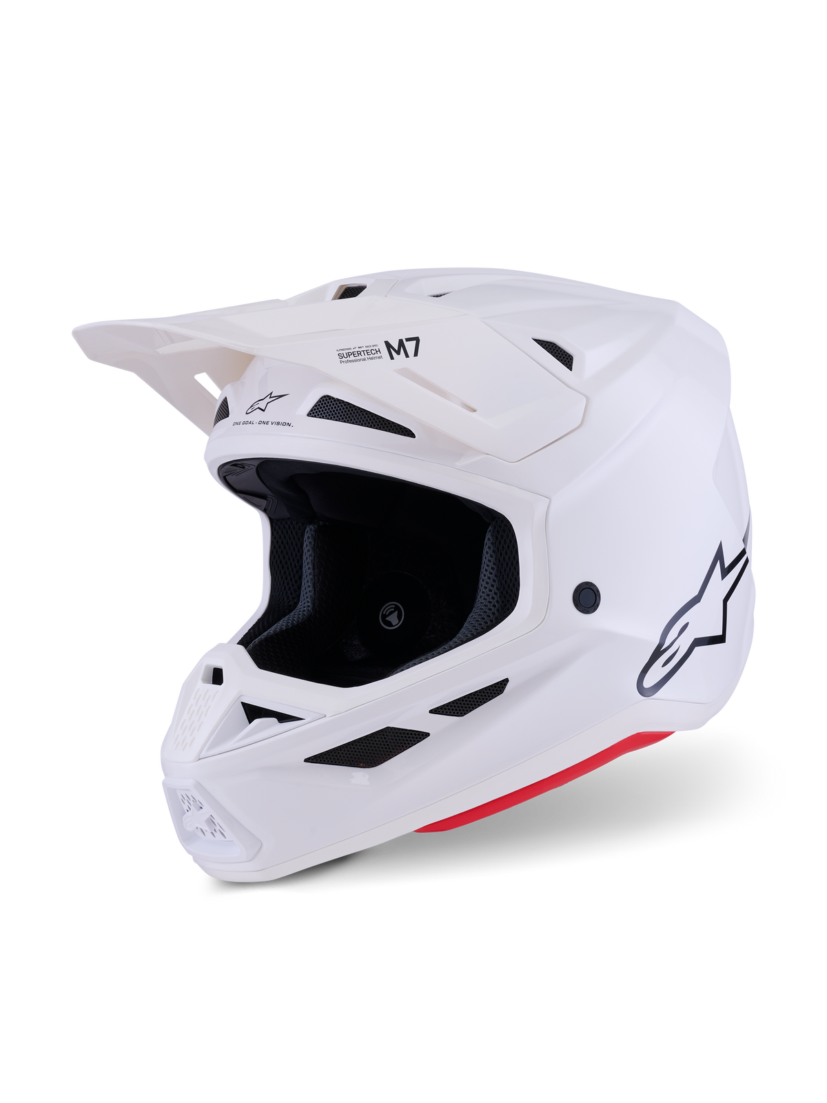 Alpinestars S-M7 Solid Blanco Brillo - vista 3