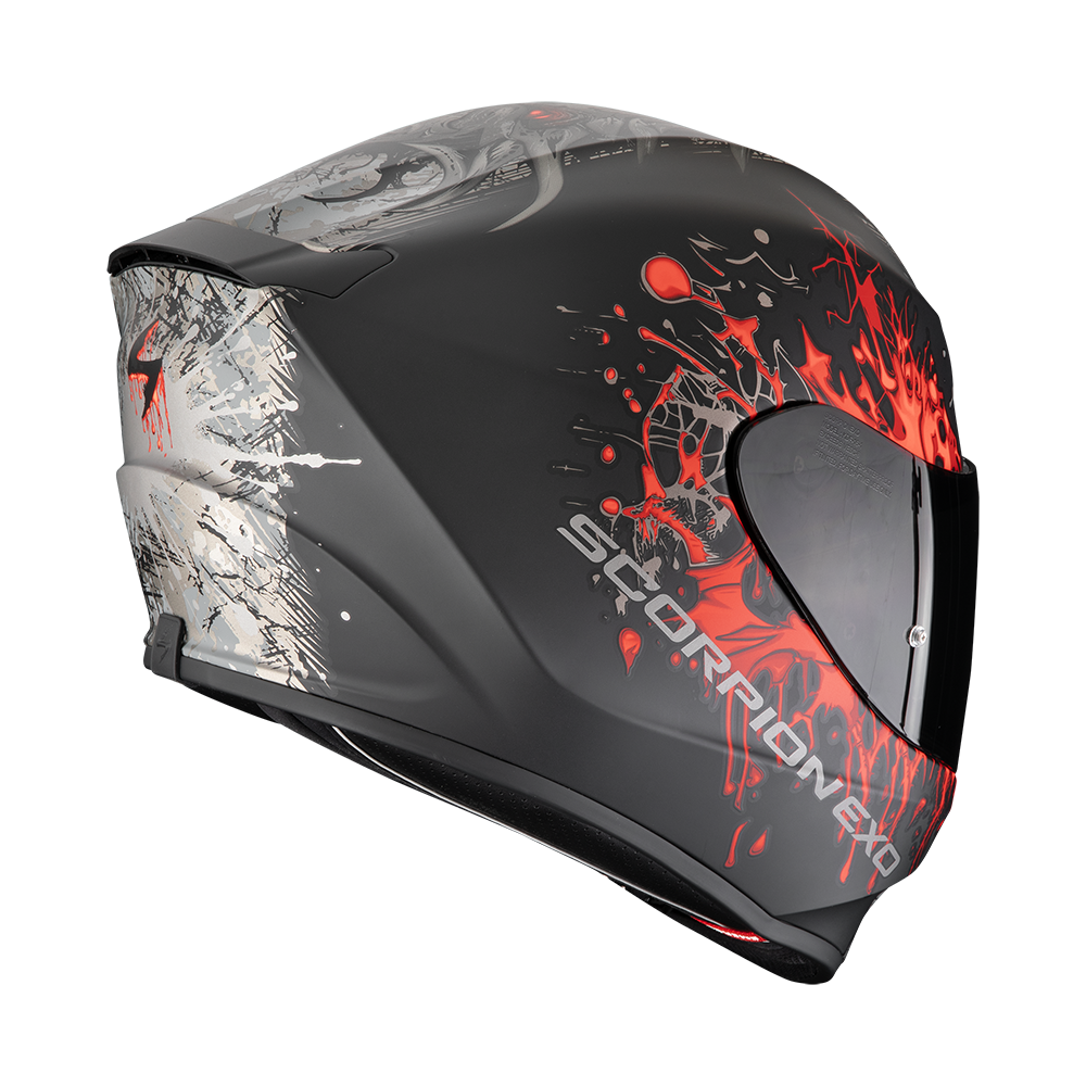 Scorpion EXO-391 Wolf Negro Plata Rojo Mate - vista 3