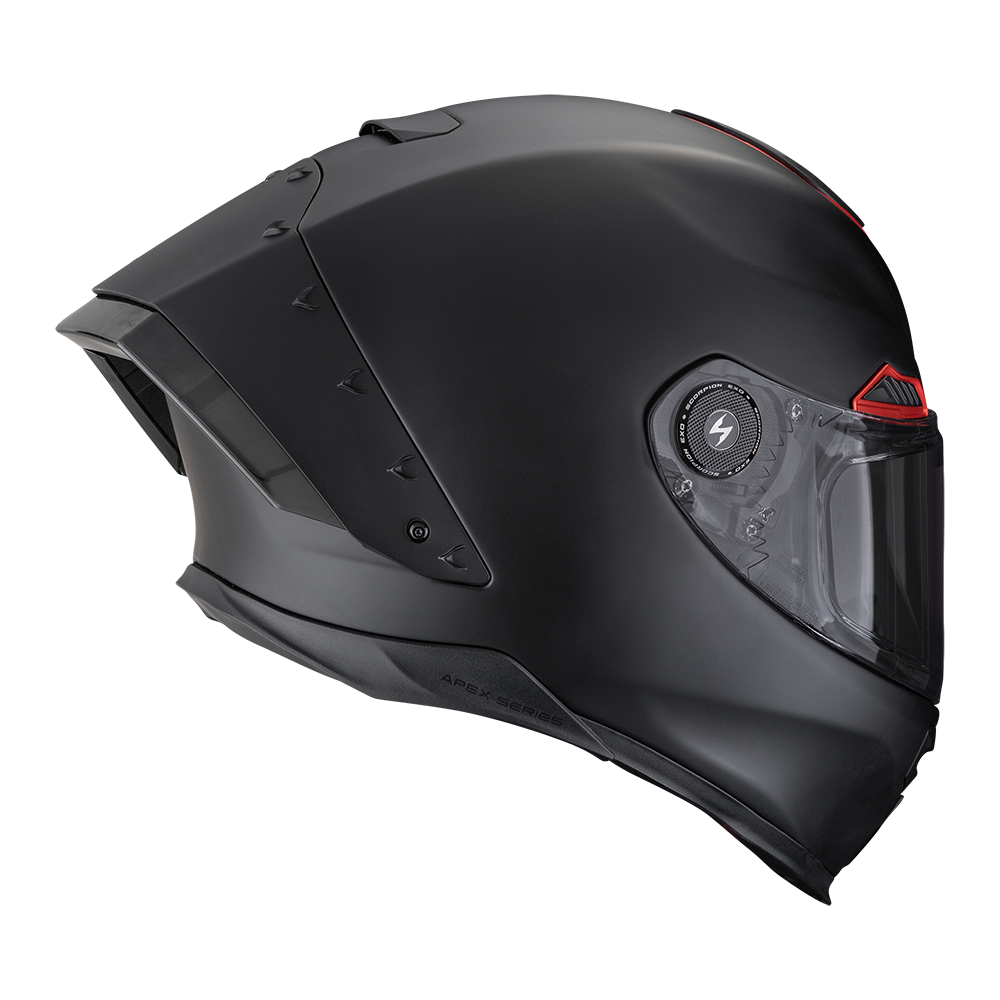 Scorpion EXO-Race Air Solid Negro Mate Rojo - vista 3
