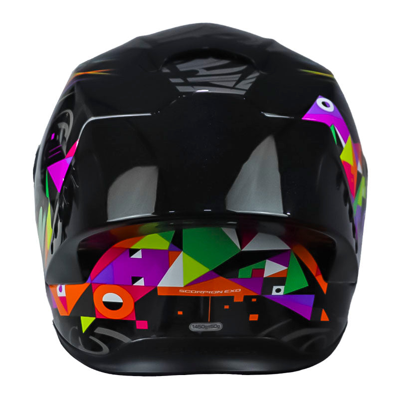 Scorpion EXO-R1 EVO II Air Savage Verde Naranja Brillo - vista 3