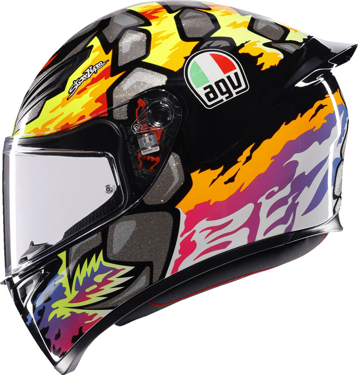 Casco AGV K1 S Bezzecchi 2023 Multicolor Brillo - vista 1