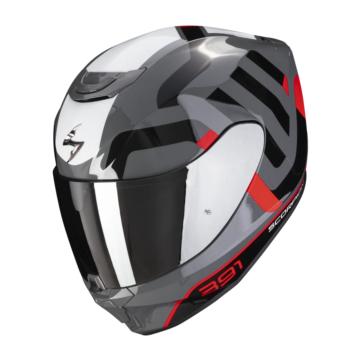 Scorpion EXO-391 Arok Negro Rojo Brillo - vista 1