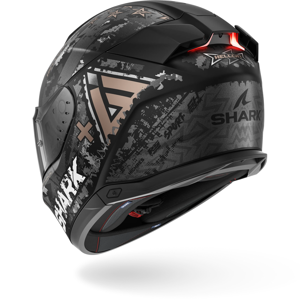 Shark Skwal i3 Hellcat Negro Gris Dorado Mate - vista 2