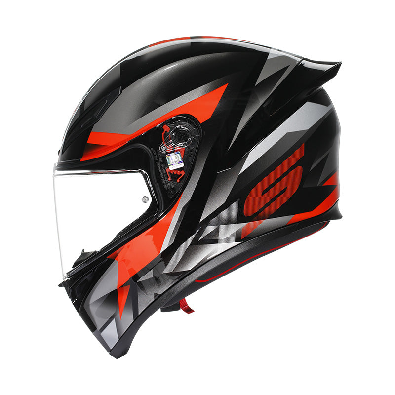 AGV K1 S Fastlap Gris Rojo Brillo