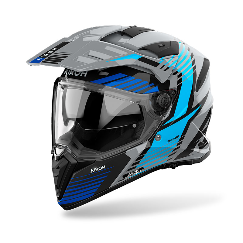 Airoh Bandit Spicy Gris Azul Brillo - vista 1