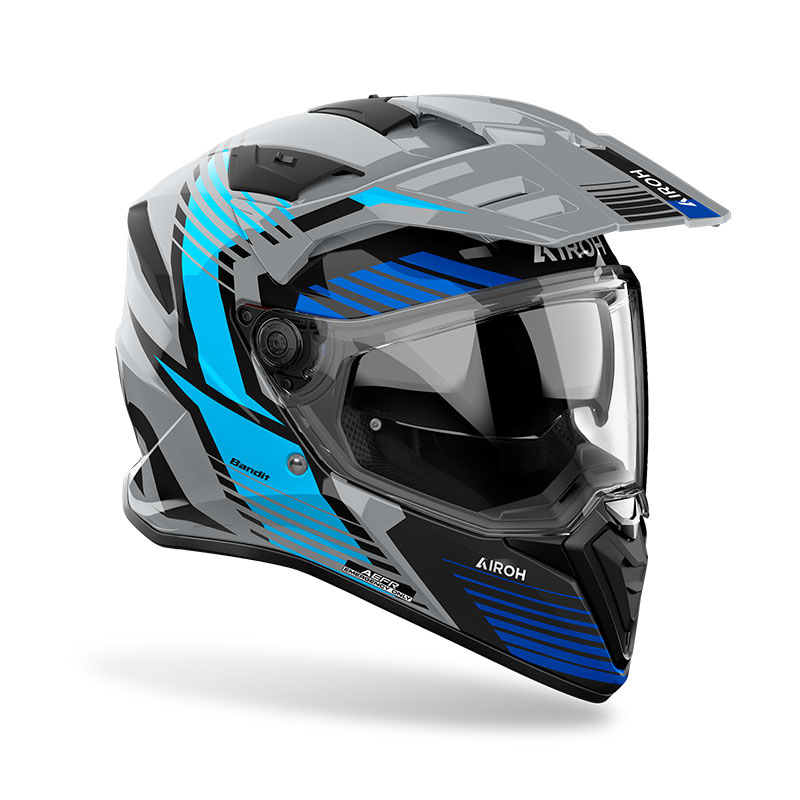 Airoh Bandit Spicy Gris Azul Brillo - vista 2