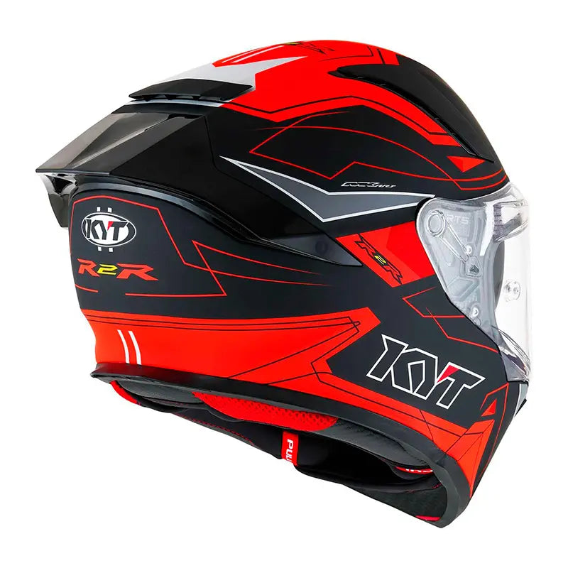 KYT R2R Led Negro Rojo Mate - vista 1
