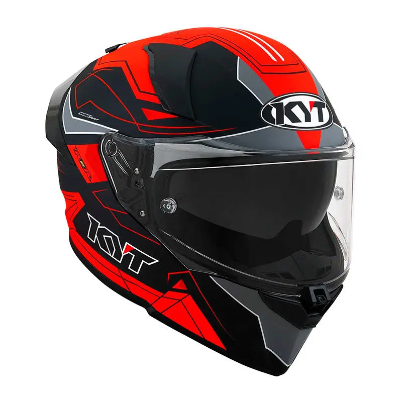 KYT R2R Led Negro Rojo Mate - vista 3