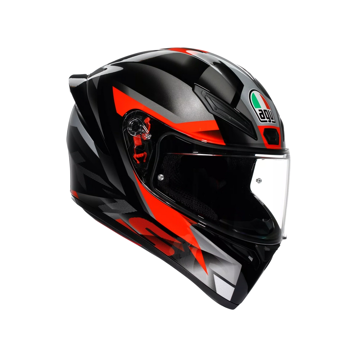 AGV K1 S Fastlap Gris Rojo Brillo - vista 1