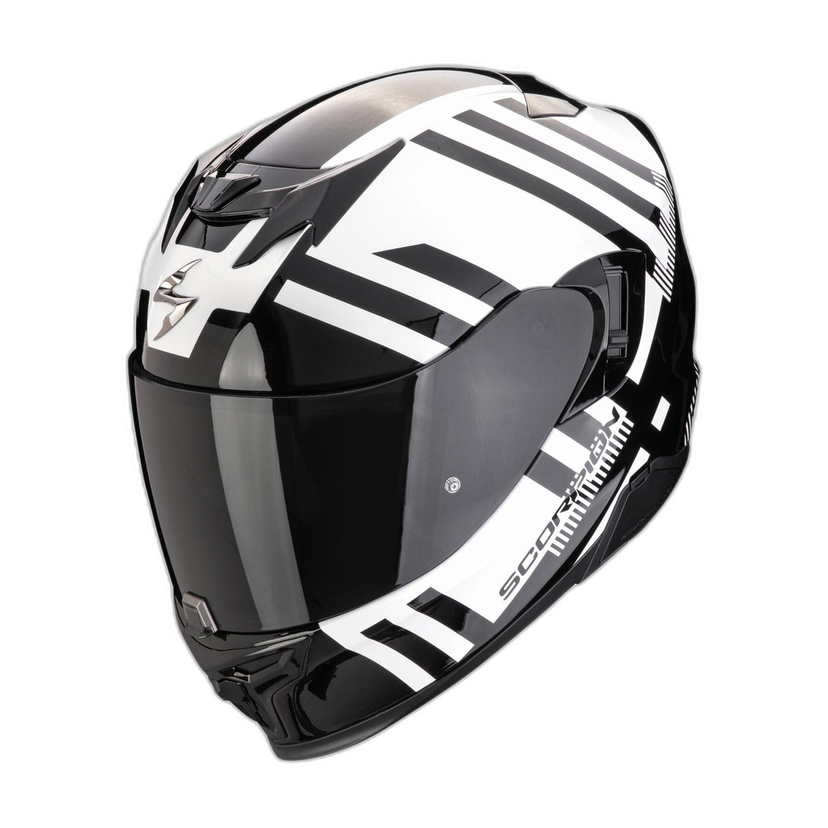 Scorpion EXO-520 EVO Air Banshee Blanco Perla Negro Brillo - vista 1