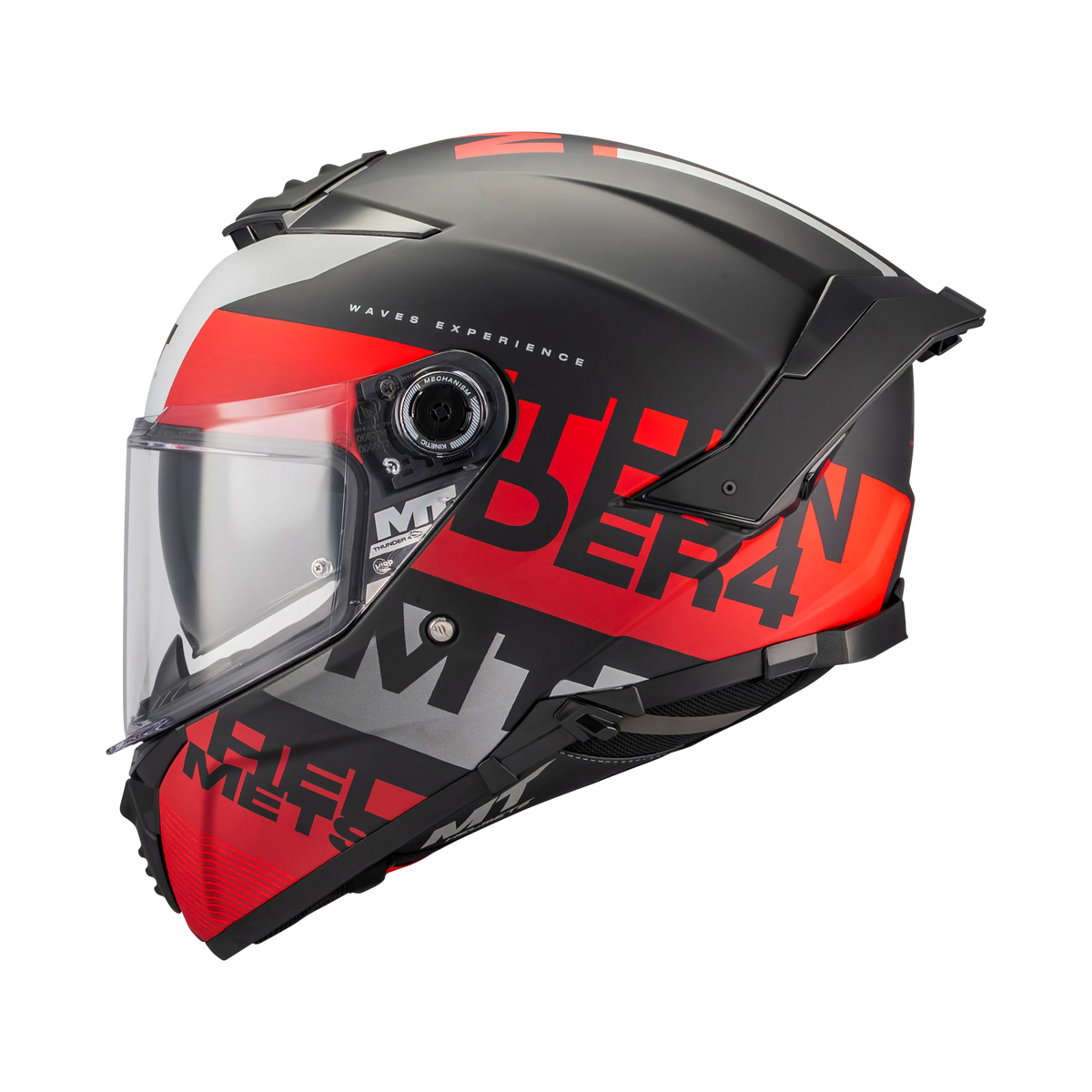 MT Thunder 4 SV Waves B5 Rojo Negro Mate - vista 2