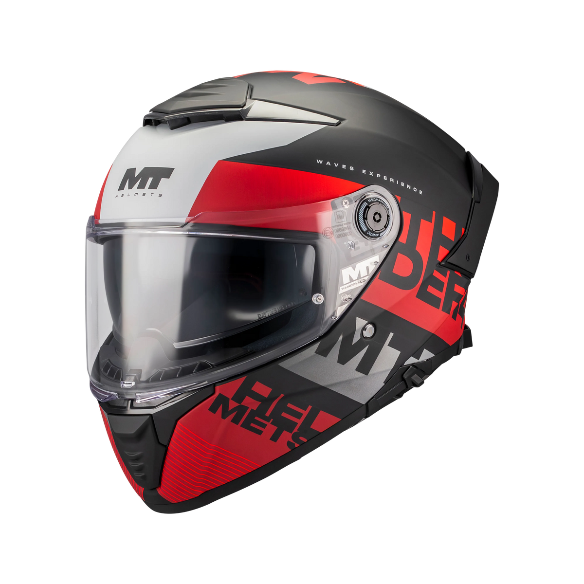 MT Thunder 4 SV Waves B5 Rojo Negro Mate - vista 1