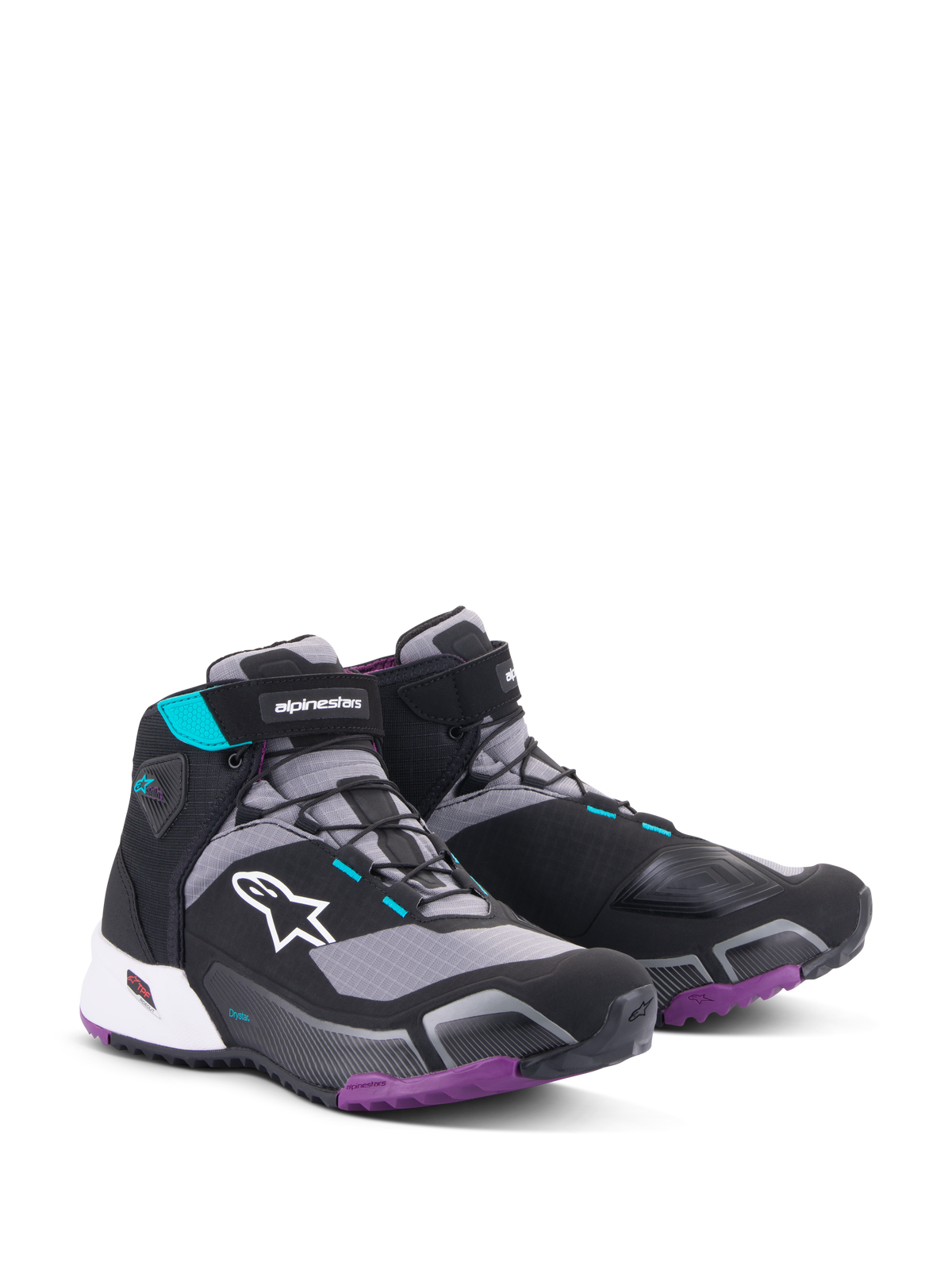 Alpinestars CR-X WMN Drystar Negro Gris Azul Fluor - vista 2