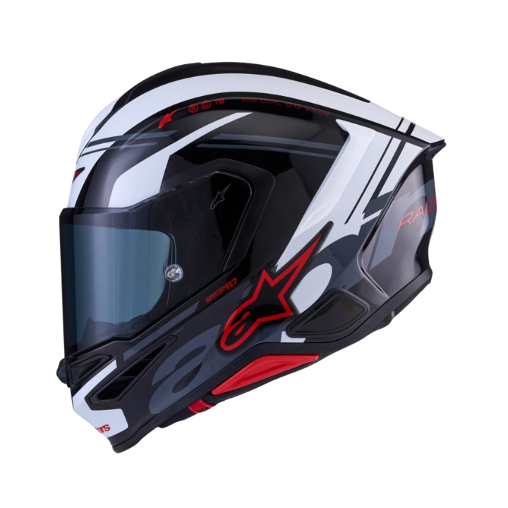 Alpinestars S-R7 A-Core Negro Blanco Rojo - vista 3