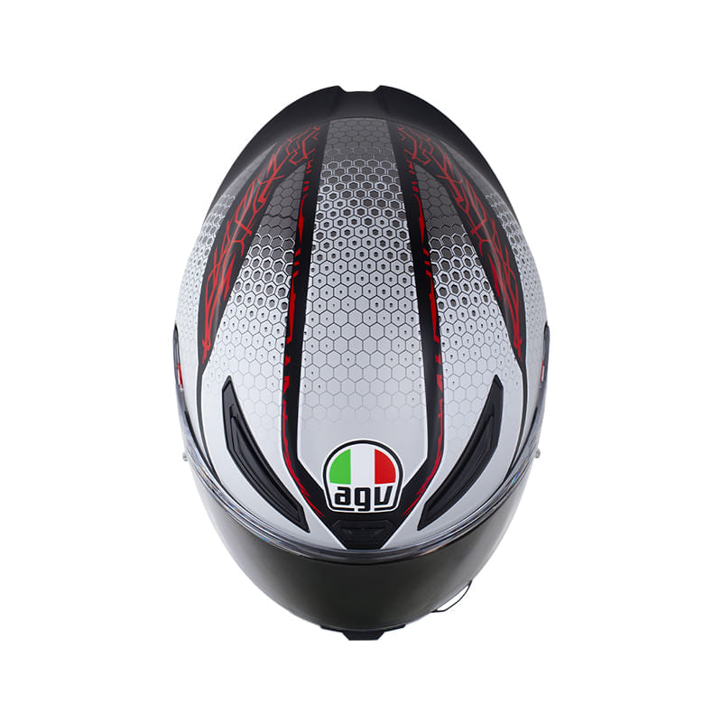 Casco AGV K1 S Speedarmor Negro Gris Rojo Mate - vista 3
