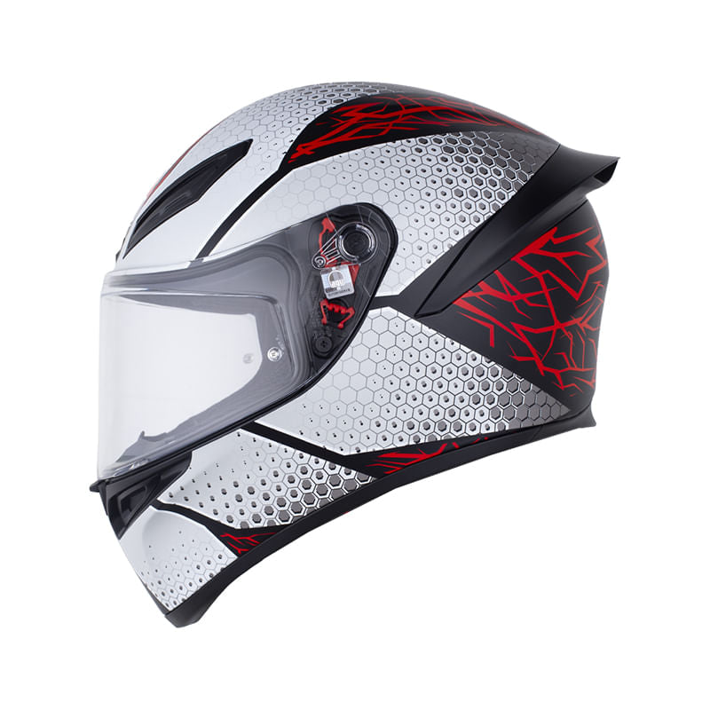 Casco AGV K1 S Speedarmor Negro Gris Rojo Mate - vista 4