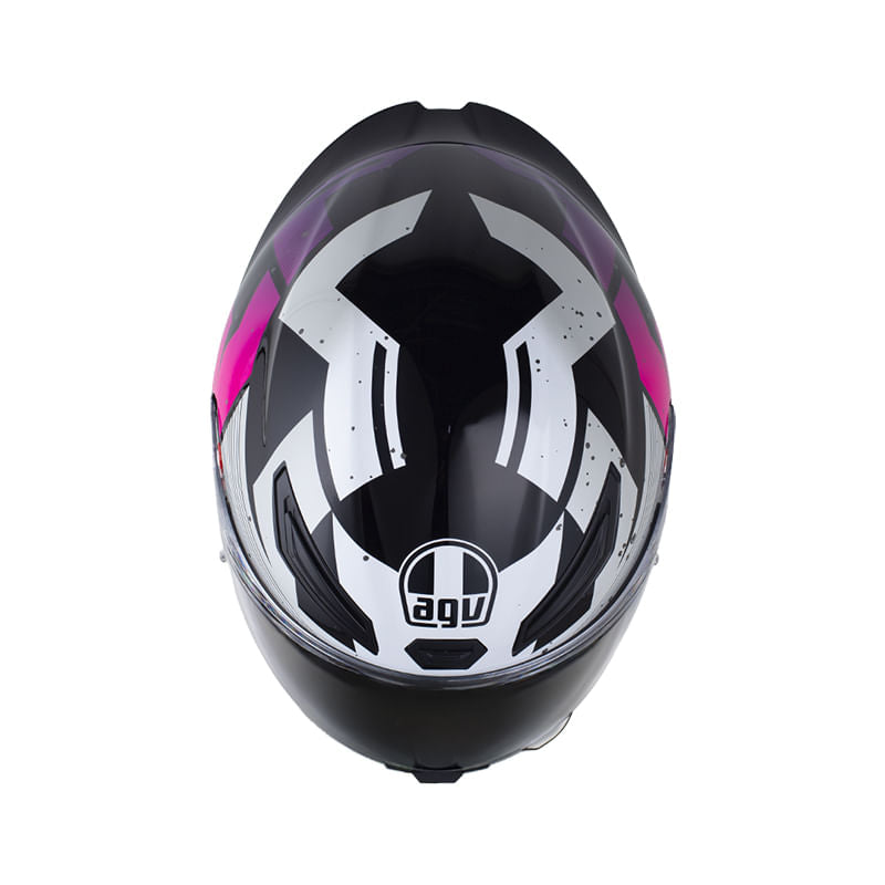 Casco AGV K1 S Punkpulse Negro Morado Lima - vista 3