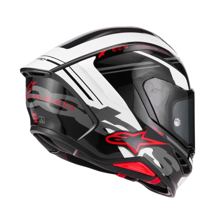 Alpinestars S-R7 A-Core Negro Blanco Rojo - vista 2