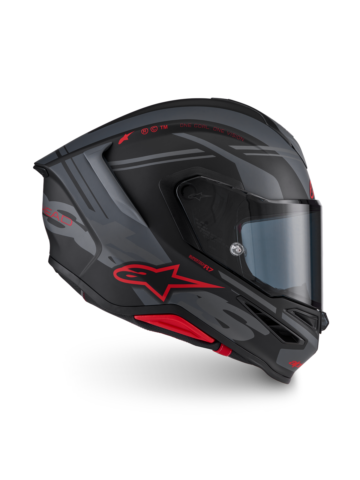 Alpinestars S-R7 A-Core Negro Gris Rojo Mate - vista 1