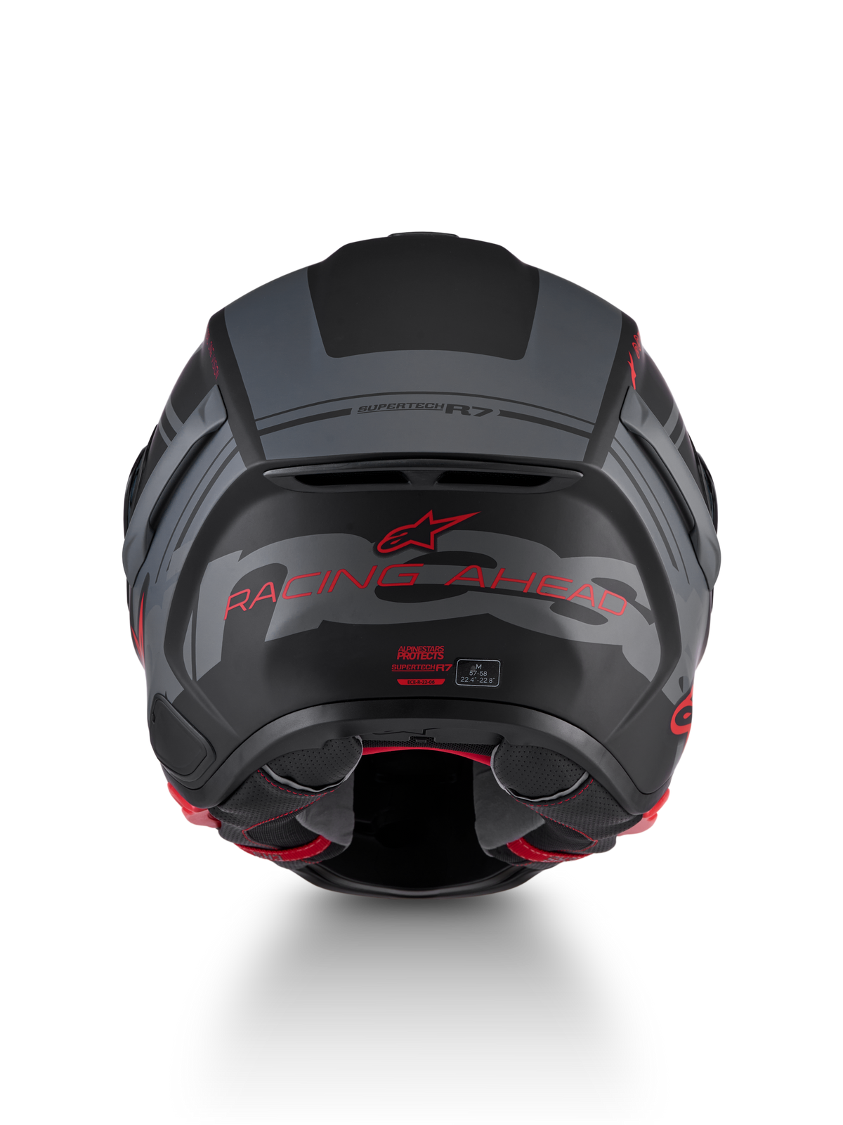 Alpinestars S-R7 A-Core Negro Gris Rojo Mate - vista 3