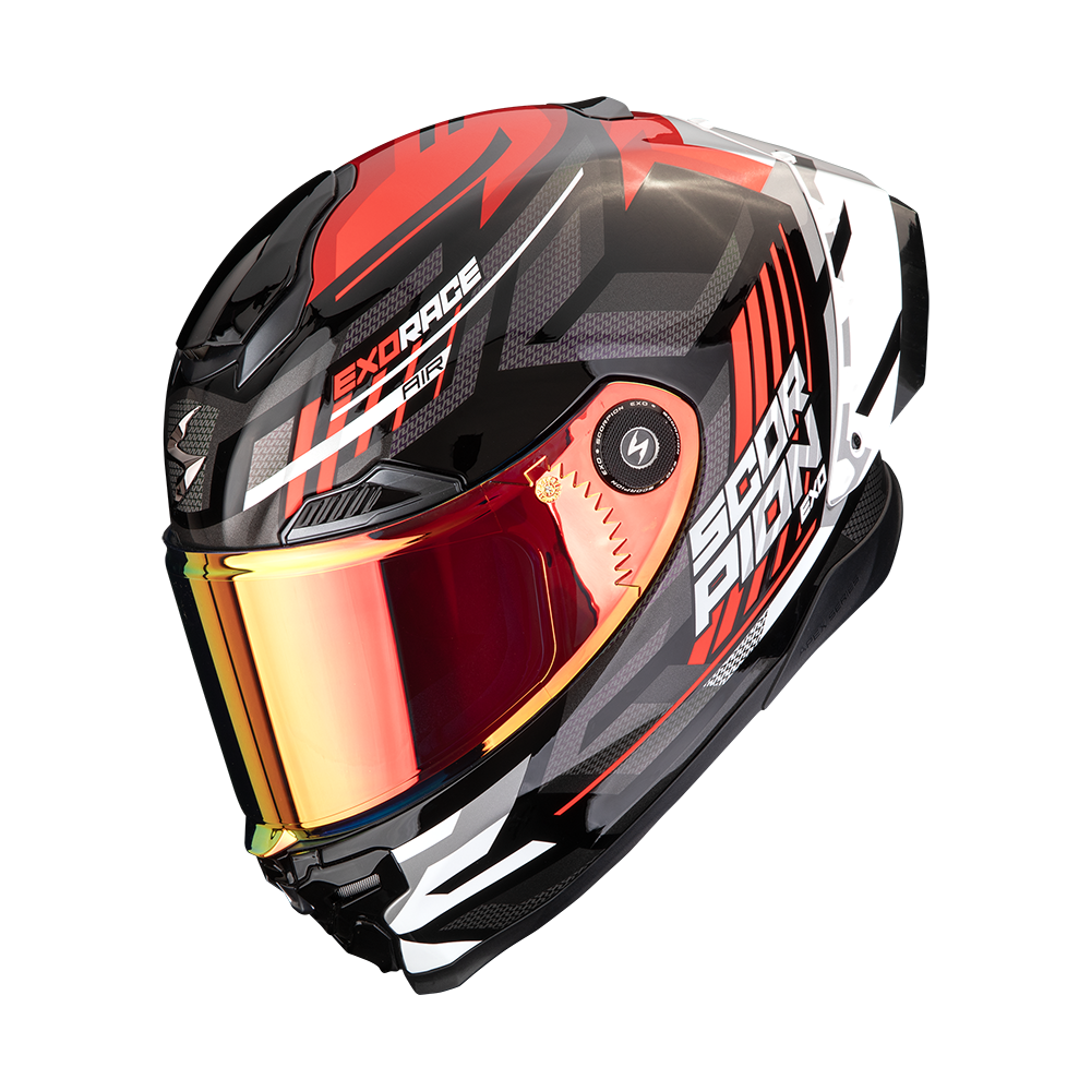 Scorpion EXO-Race Air Kobra Negro Rojo Blanco - vista 1