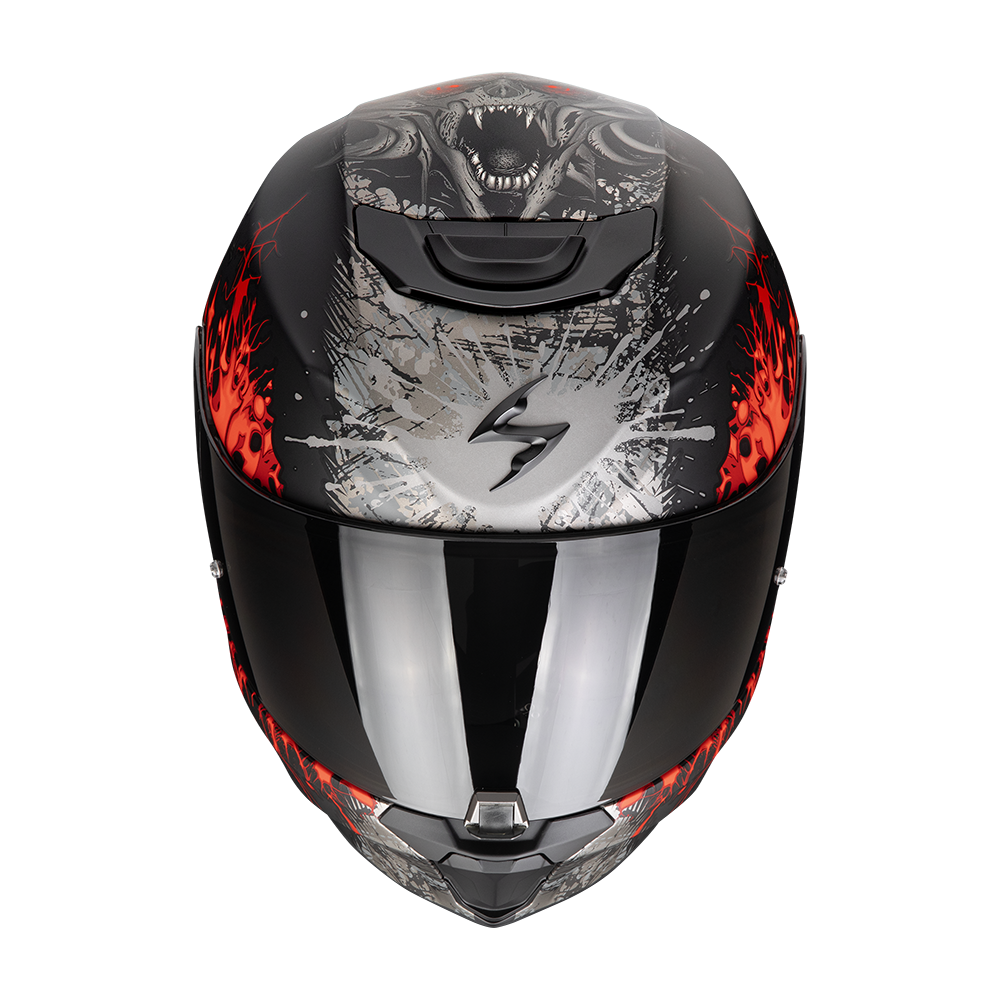 Scorpion EXO-391 Wolf Negro Plata Rojo Mate - vista 2