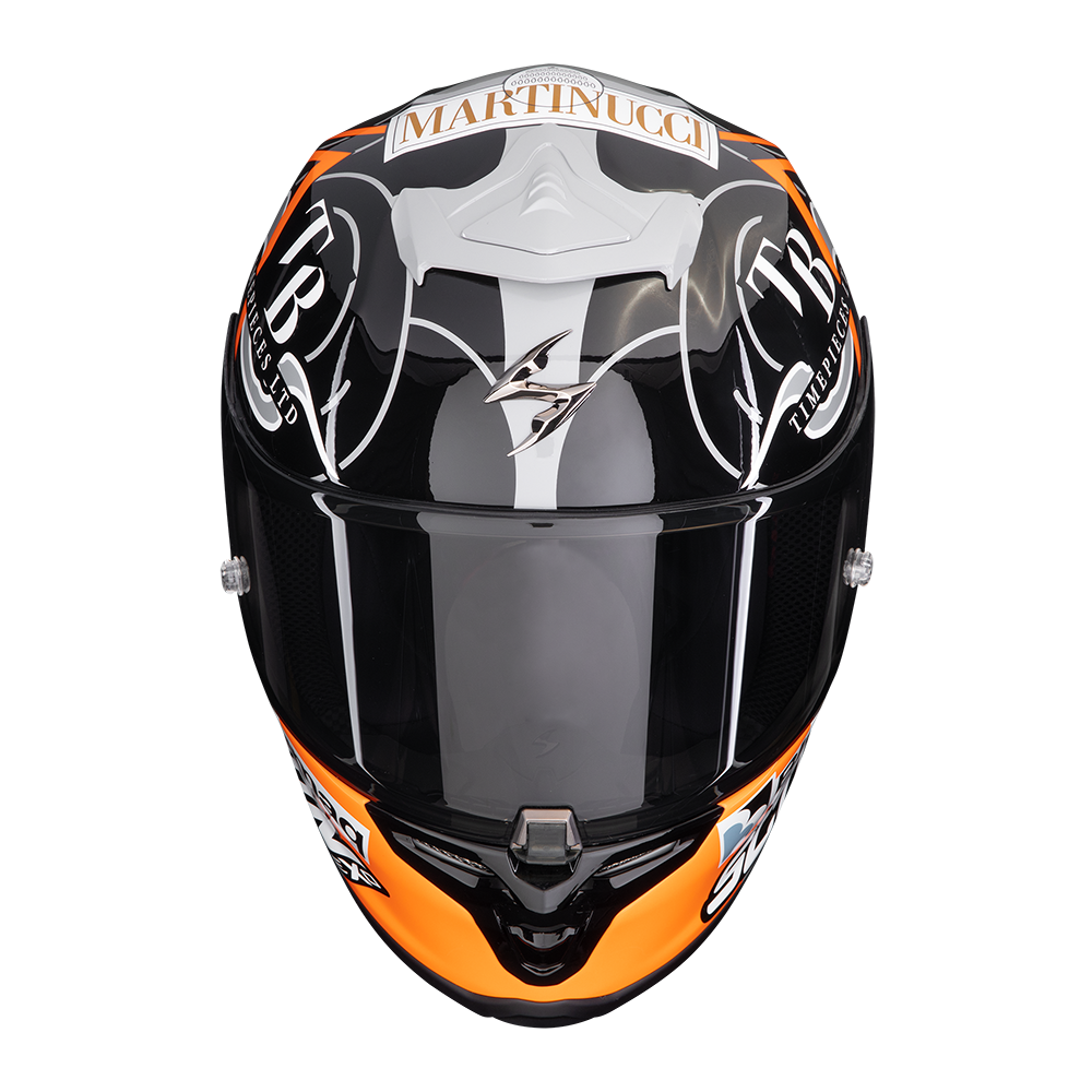 Scorpion EXO-R1 EVO Air FIM Racing Aron Cane Naranja Gris - vista 2