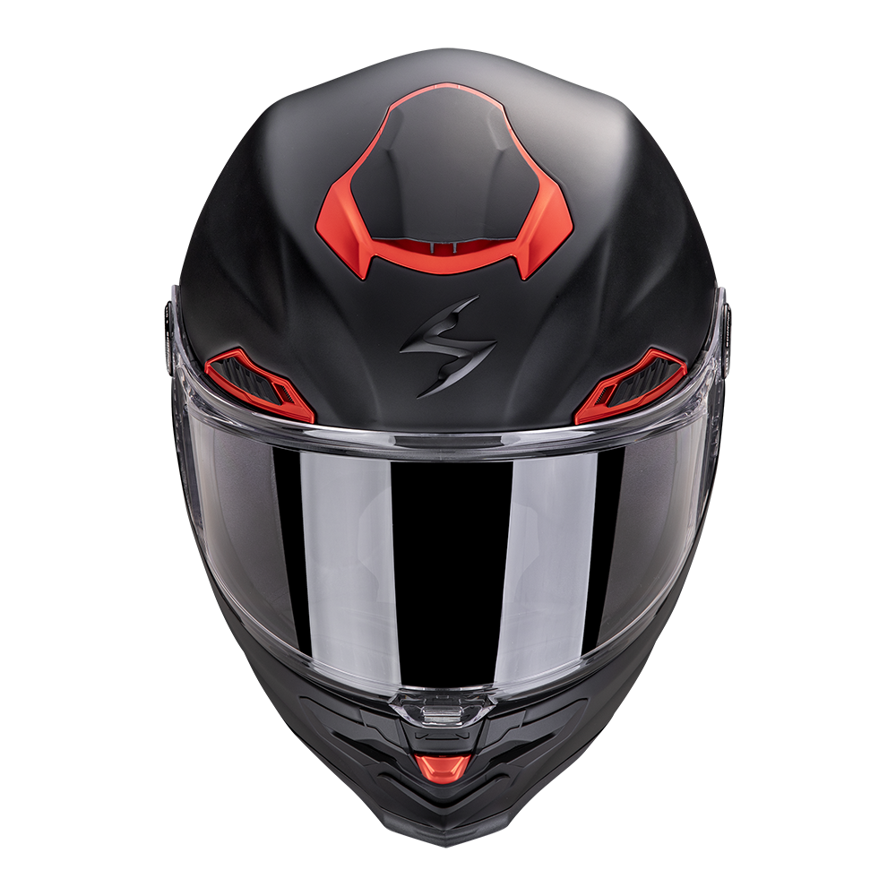 Scorpion EXO-Race Air Solid Negro Mate Rojo - vista 2