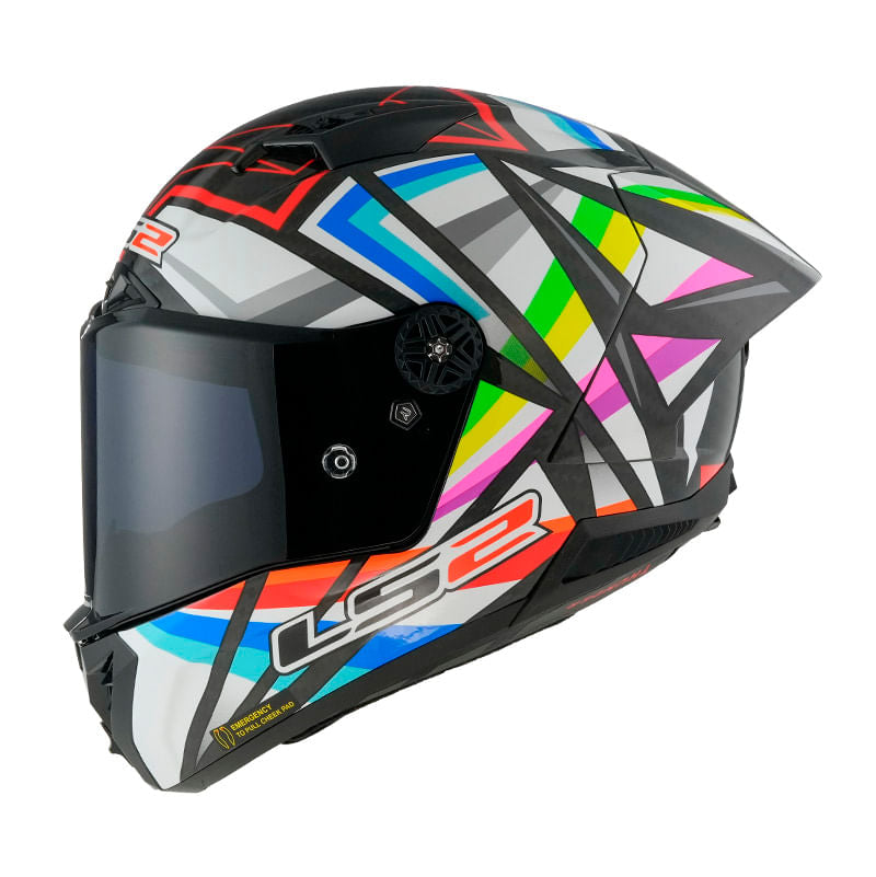 LS2 FF805 Thunder GP Aero Flash Blanco - vista 3