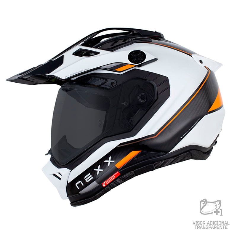 Nexx X.Rally Carbon Raid Blanco Naranja - vista 1