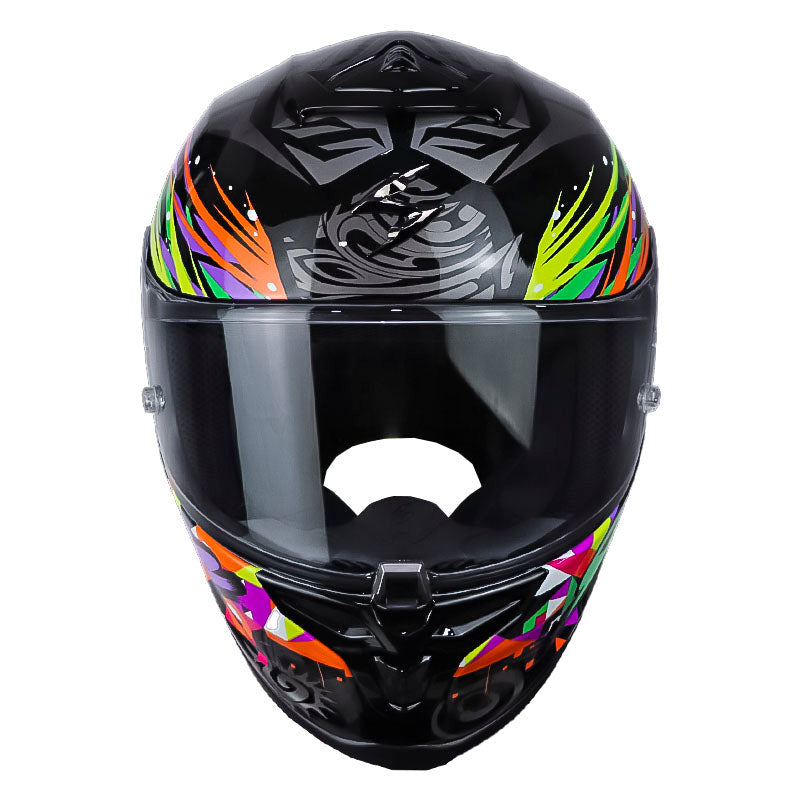 Scorpion EXO-R1 EVO II Air Savage Verde Naranja Brillo - vista 2