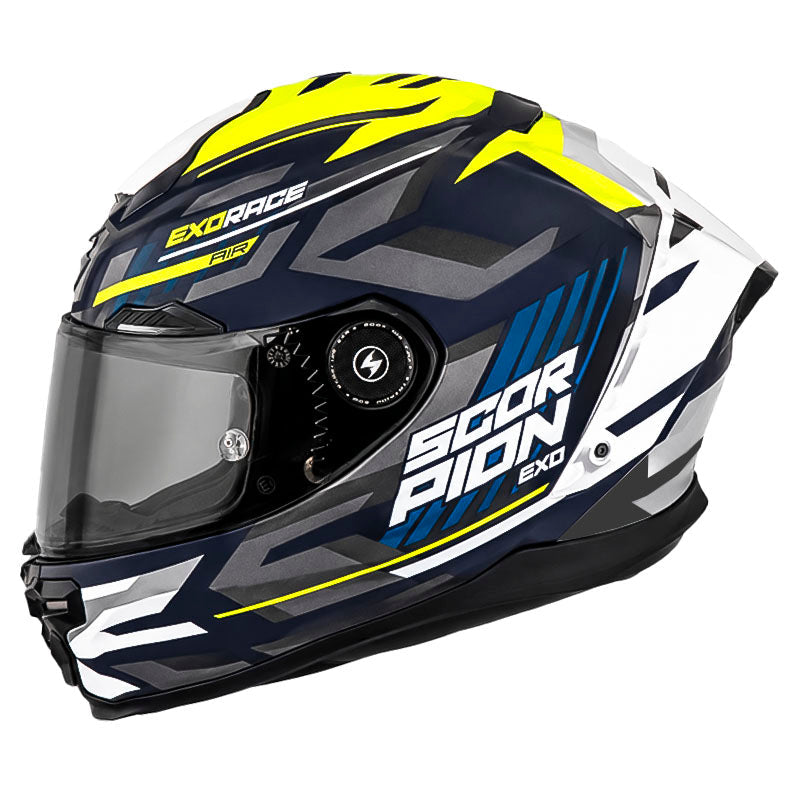 Scorpion EXO-Race Air Kobra Azul Mate Amarillo Neón - vista 1