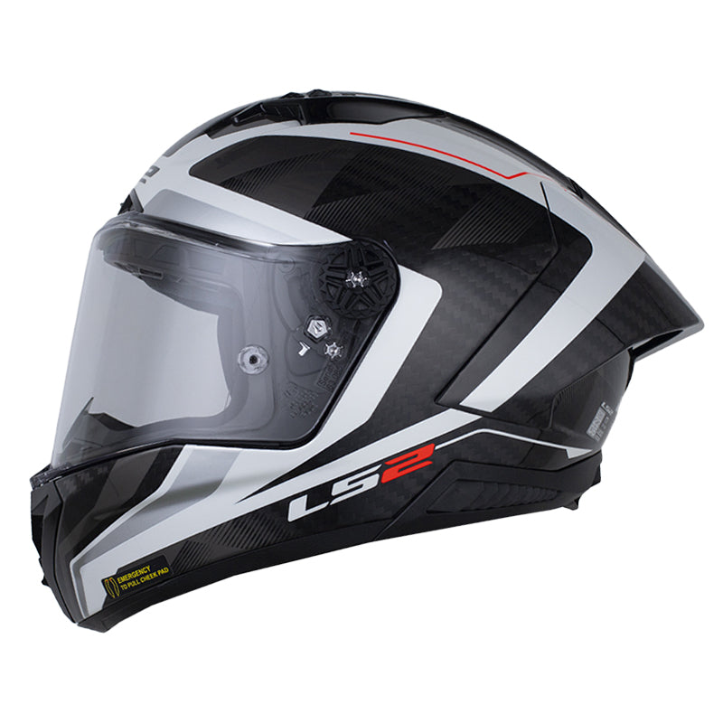 LS2 FF805 Thunder GP Aero Raute Blanco Gris - vista 1