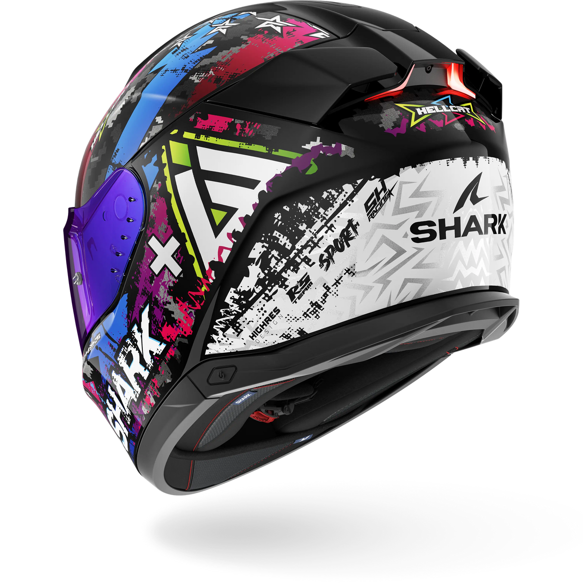 Shark Skwal i3 Hellcat Negro Azul Brillo - vista 2