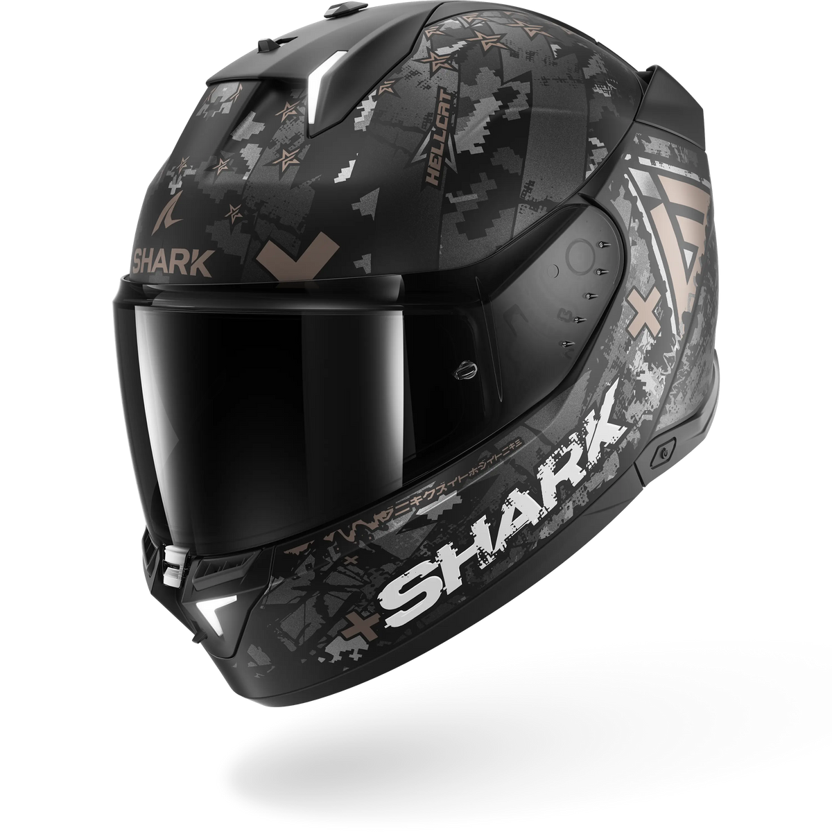 Shark Skwal i3 Hellcat Negro Gris Dorado Mate - vista 1