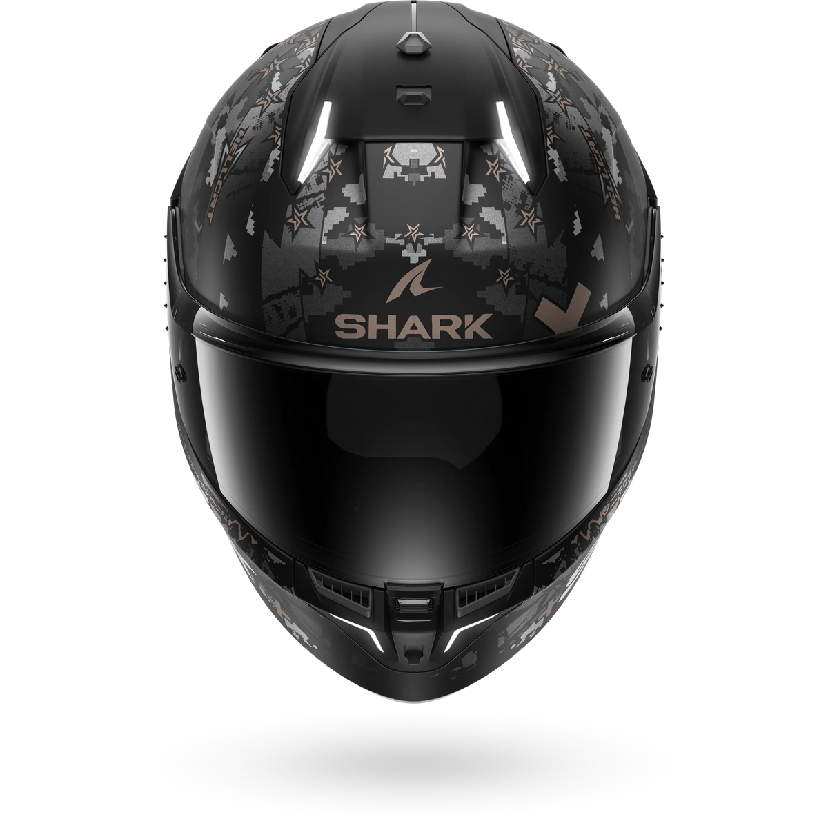 Shark Skwal i3 Hellcat Negro Gris Dorado Mate - vista 3