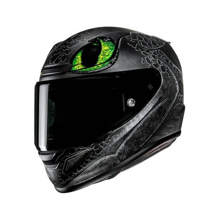 HJC RPHA 12 Toothless Negro Verde - vista 1