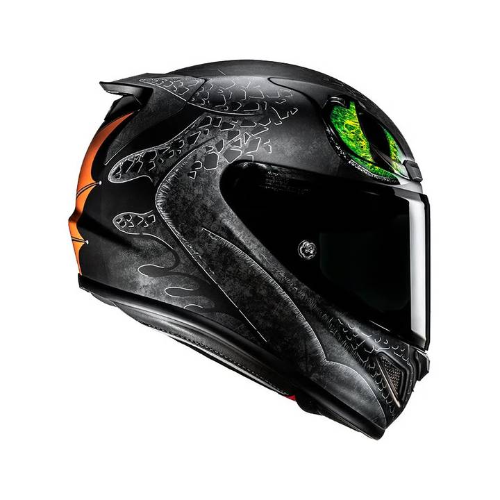 HJC RPHA 12 Toothless Negro Verde - vista 3
