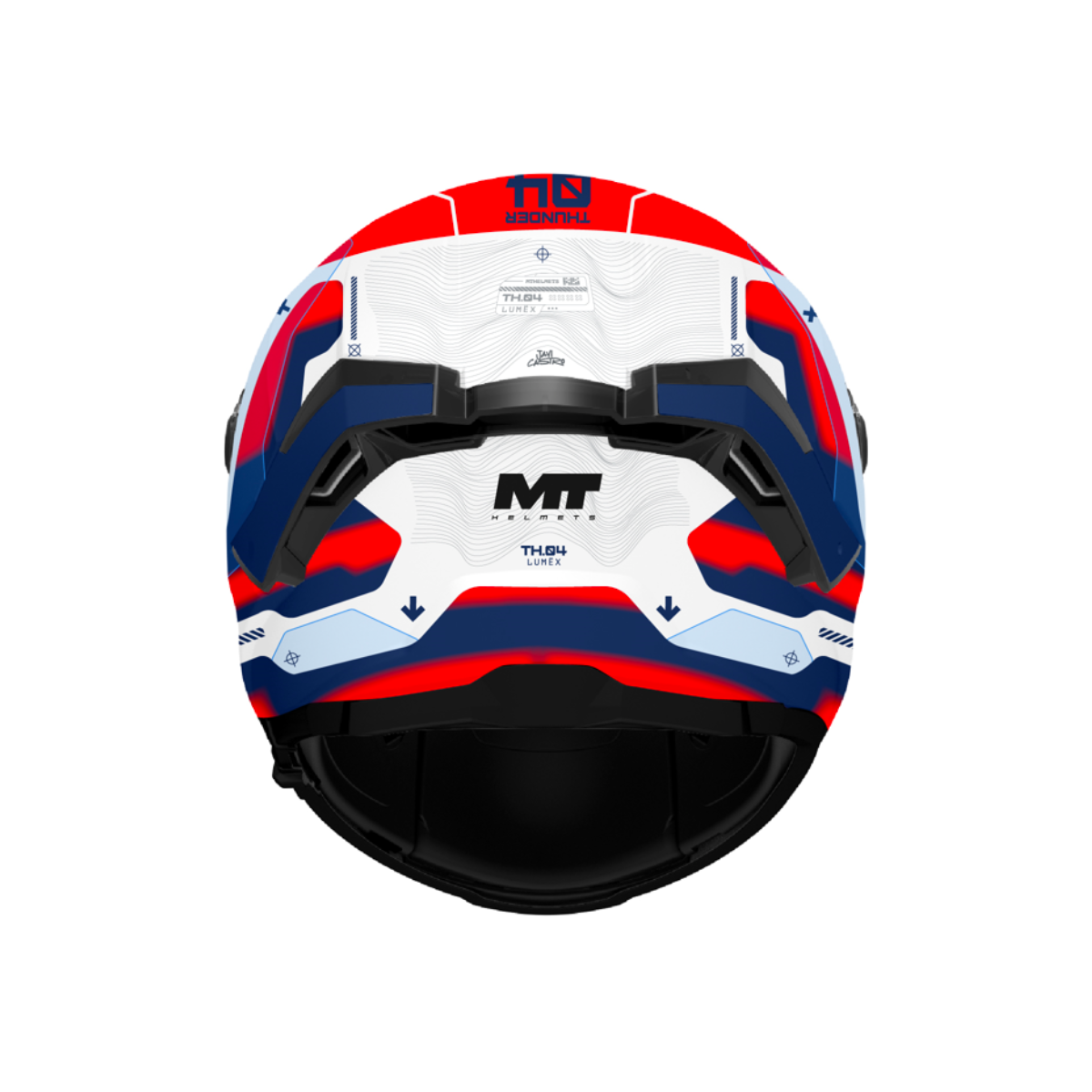 MT Thunder 4 SV Lumex A15 Blanco Rojo Brillo - vista 3