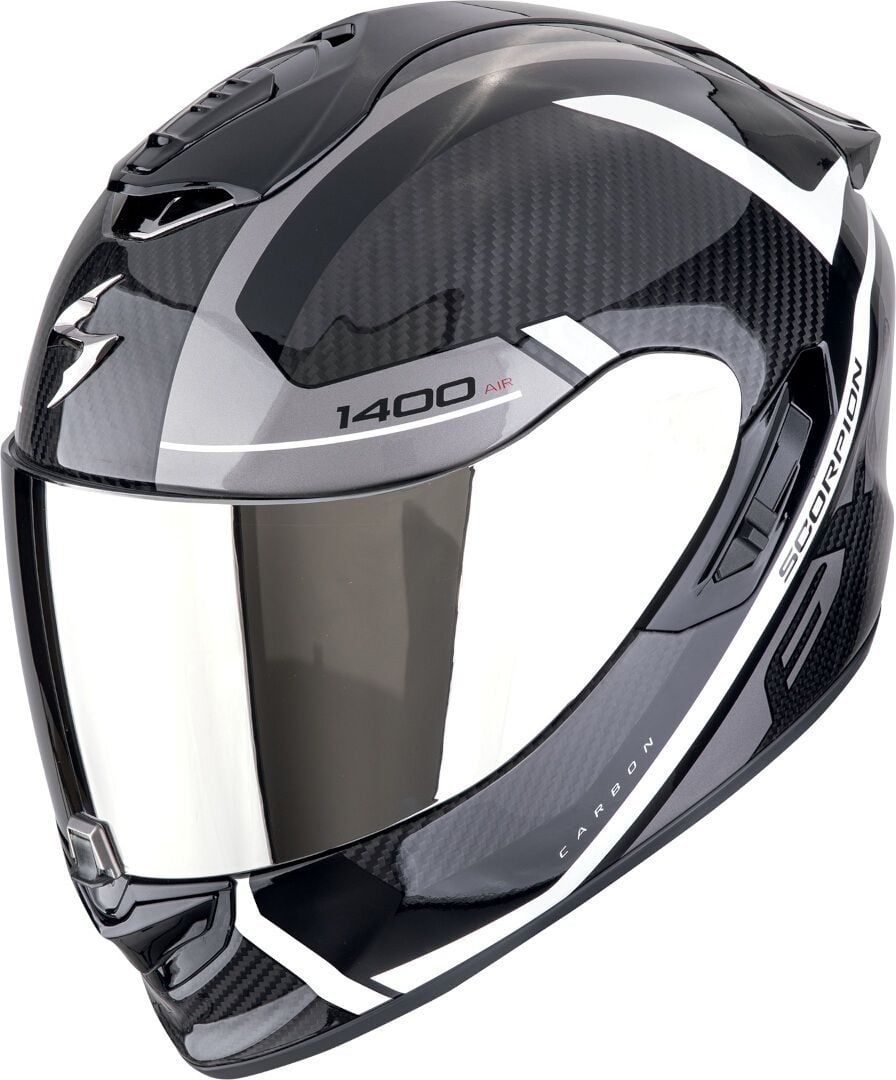Scorpion EXO-1400 EVO II Carbon Air Enko Negro Plata Blanco - vista 1