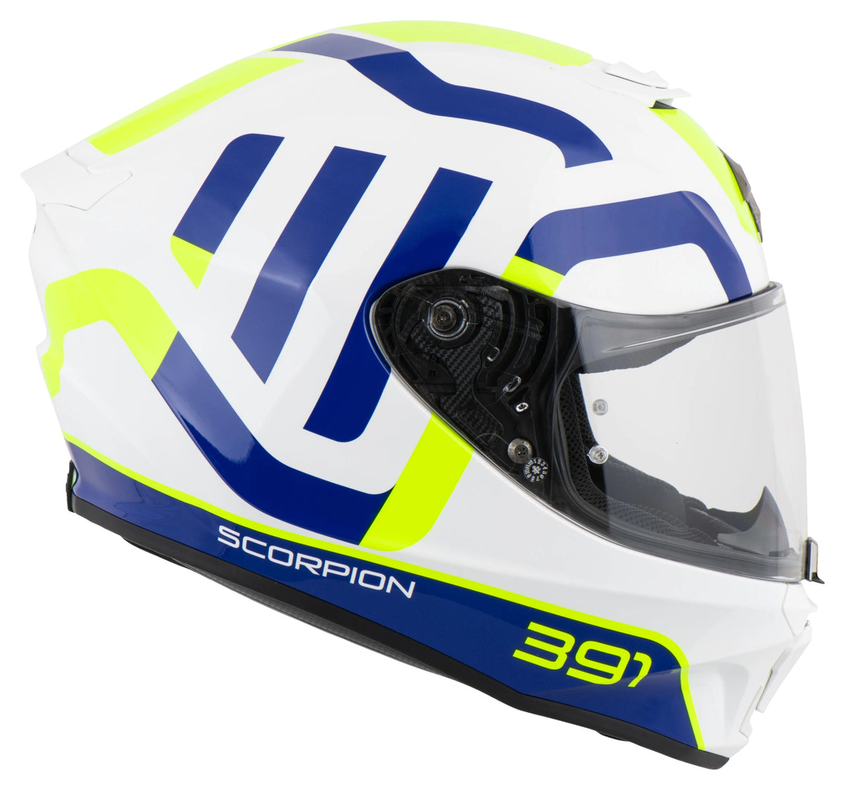 Scorpion EXO-391 Arok Blanco Azul Neón Brillo - vista 2