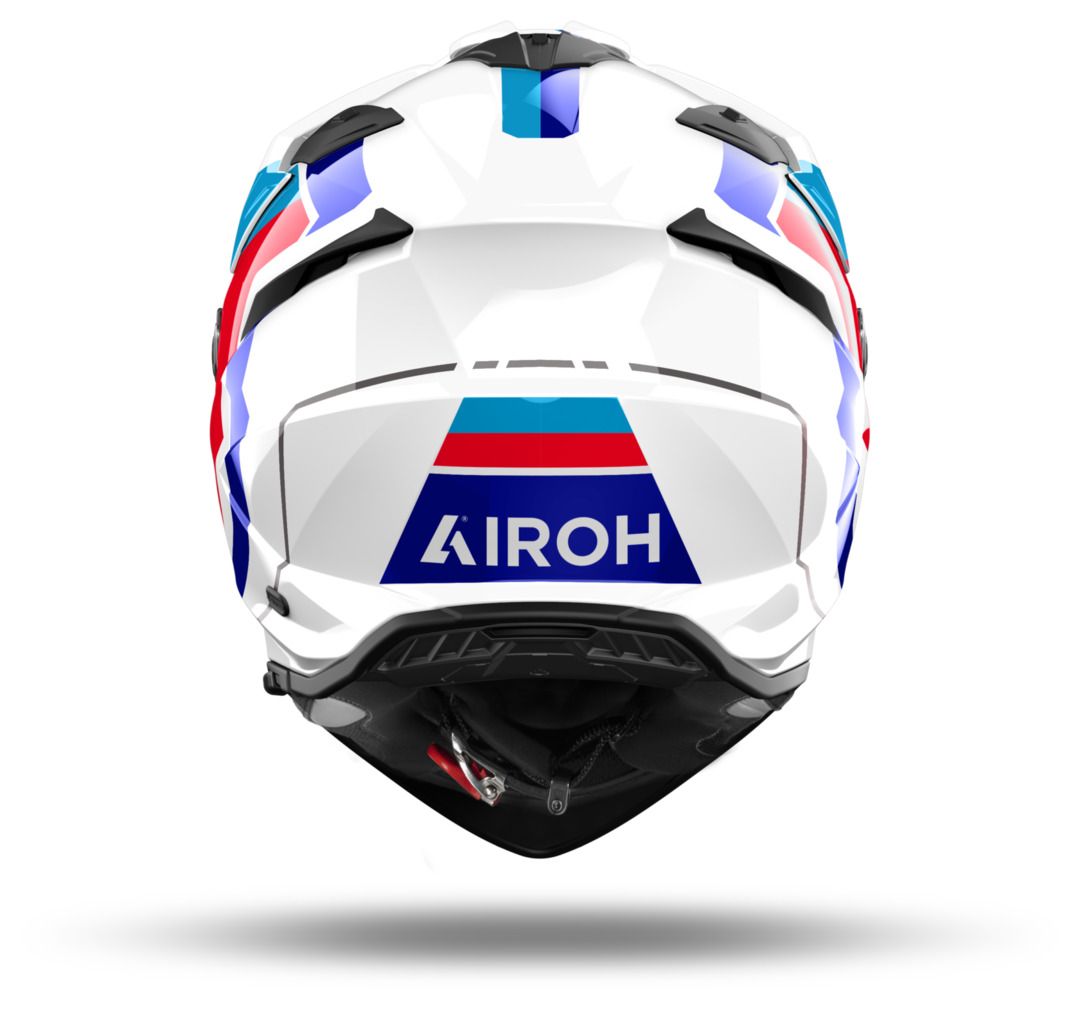 Airoh Bandit Horn Blanco Azul Rojo Brillo - vista 3