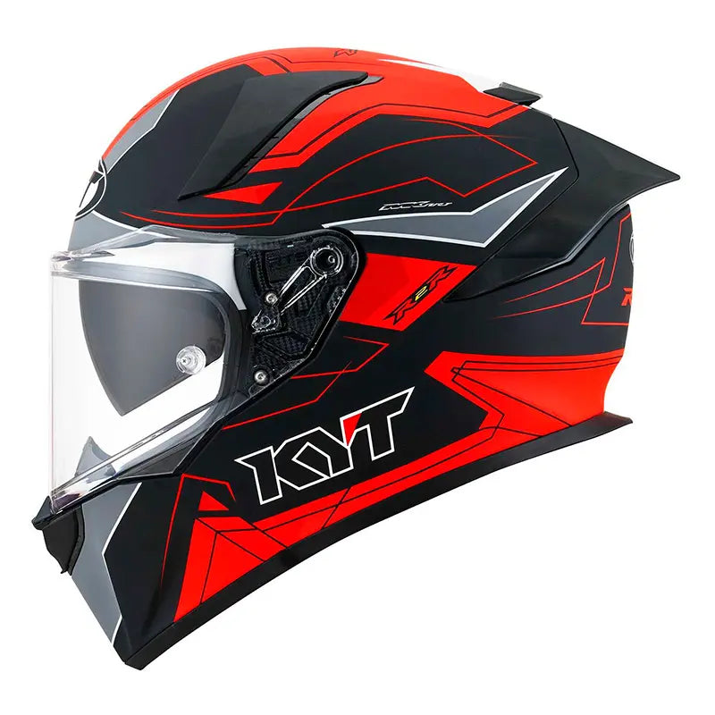 KYT R2R Led Negro Rojo Mate - vista 2