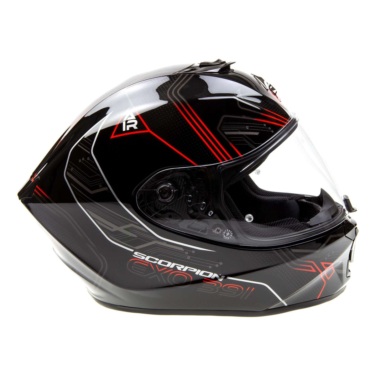 Scorpion EXO-391 Spada Negro Rojo Neón Brillo - vista 2